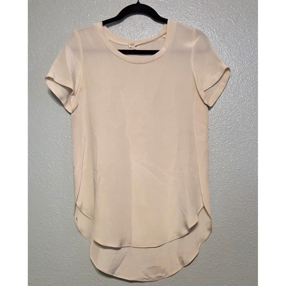 Wilfred Aritiza Silk Tunic Top Size 2 Ivory Quiet Luxury Clean Girl Minimalist